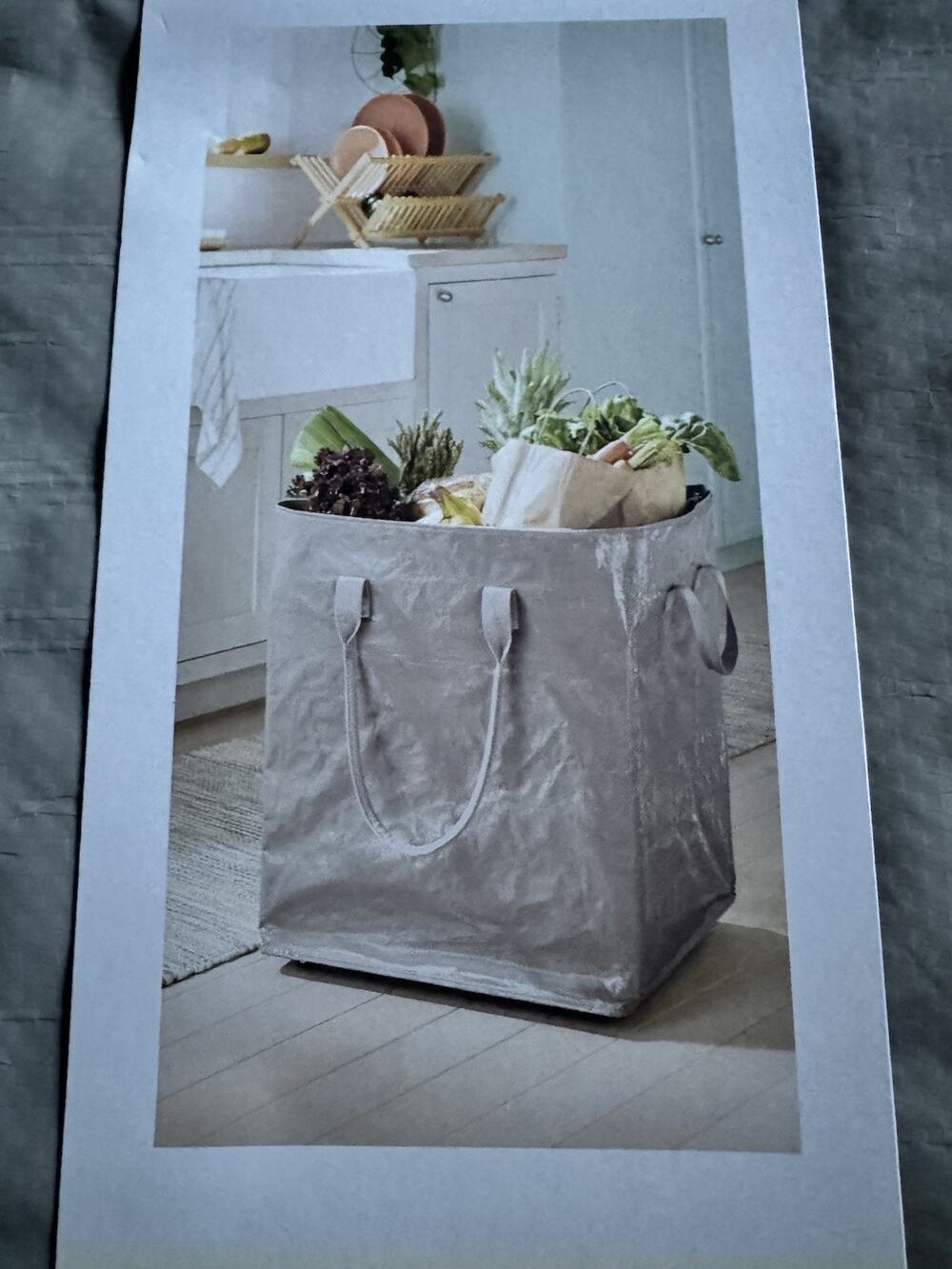 Brightroom Target Foldable Rolling Storage Bag Gray 24x20x16 Wheeled Tote New